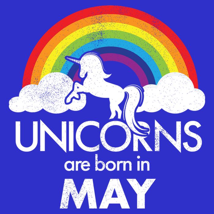 Unicorns Are Born in May Kids T-Shirt