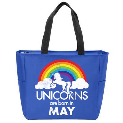 Unicorns Are Born in May Zip Tote Bag