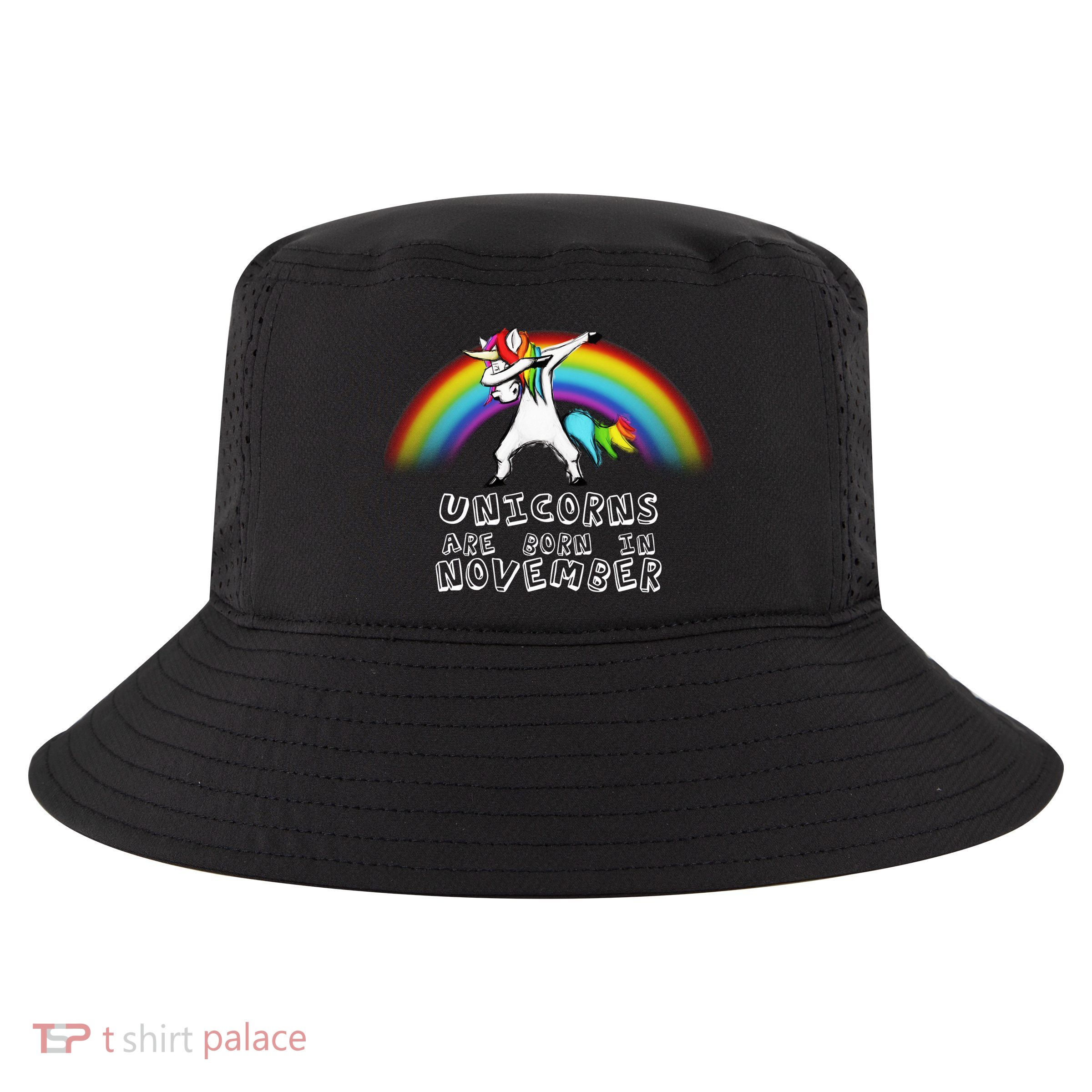 Unicorns Are Born In November Cool Comfort Performance Bucket Hat
