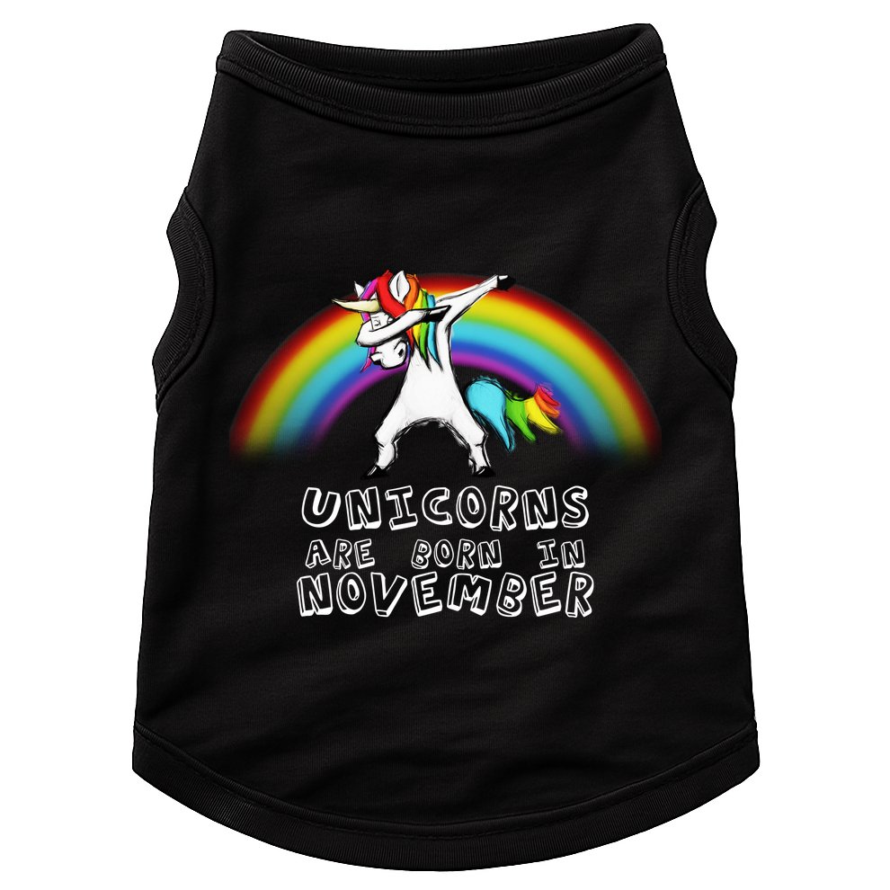 Unicorns Are Born In November Doggie Tank