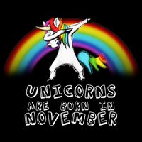 Unicorns Are Born In November Drawstring Bag