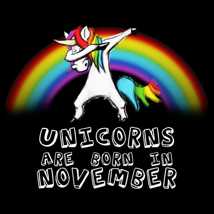 Unicorns Are Born In November Drawstring Bag