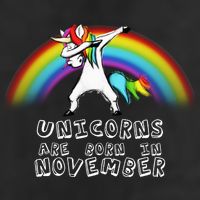 Unicorns Are Born In November Golf Towel