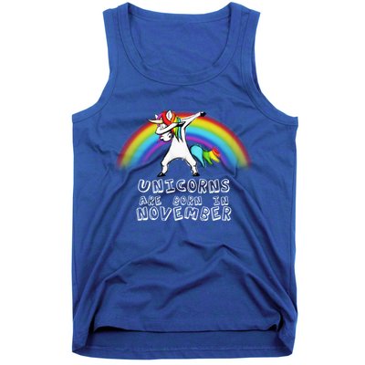 Unicorns Are Born In November Tank Top