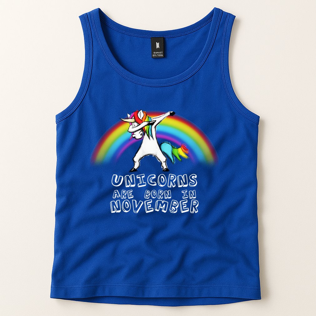 Unicorns Are Born In November Tank Top