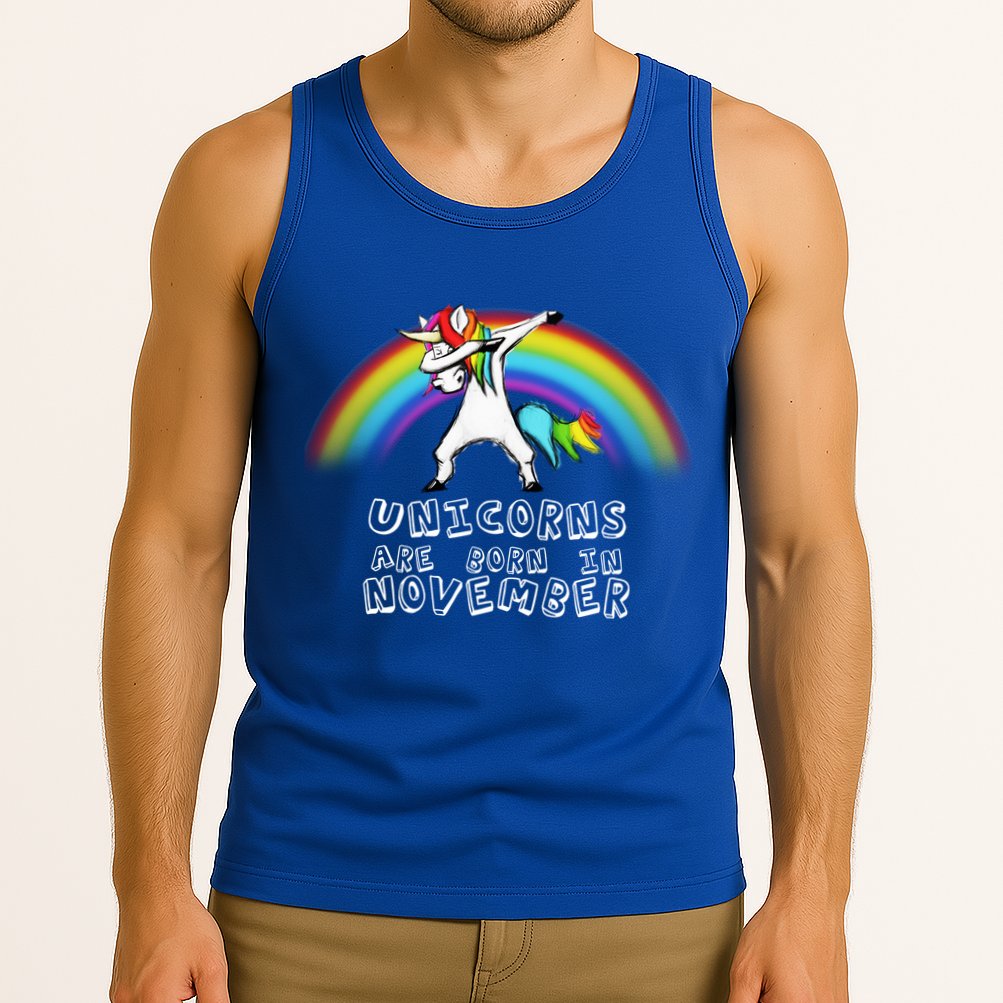 Unicorns Are Born In November Tank Top