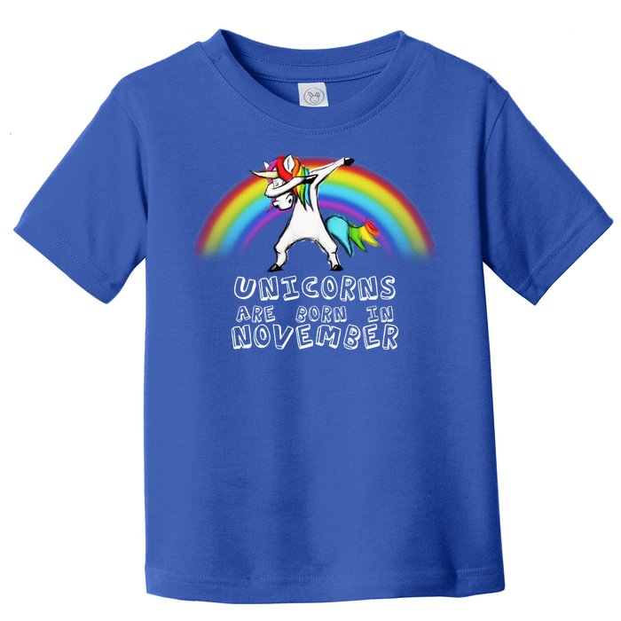 Unicorns Are Born In November Toddler T-Shirt