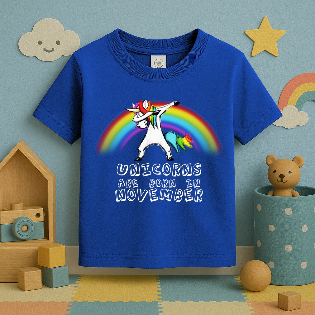 Unicorns Are Born In November Toddler T-Shirt