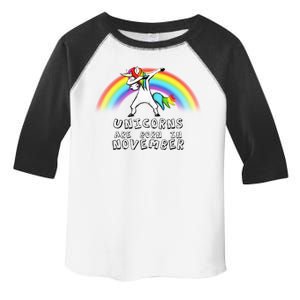 Unicorns Are Born In November Toddler Fine Jersey T-Shirt