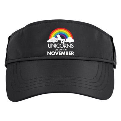 Unicorns Are Born In November Rainbow Retro Adult Drive Performance Visor