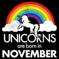 Unicorns Are Born In November Rainbow Retro Wool Snapback Cap