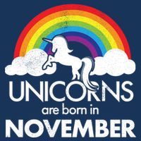 Unicorns Are Born In November Rainbow Retro Performance Shirt