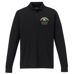 Unicorns Are Born In October Birthday Performance Long Sleeve Polo