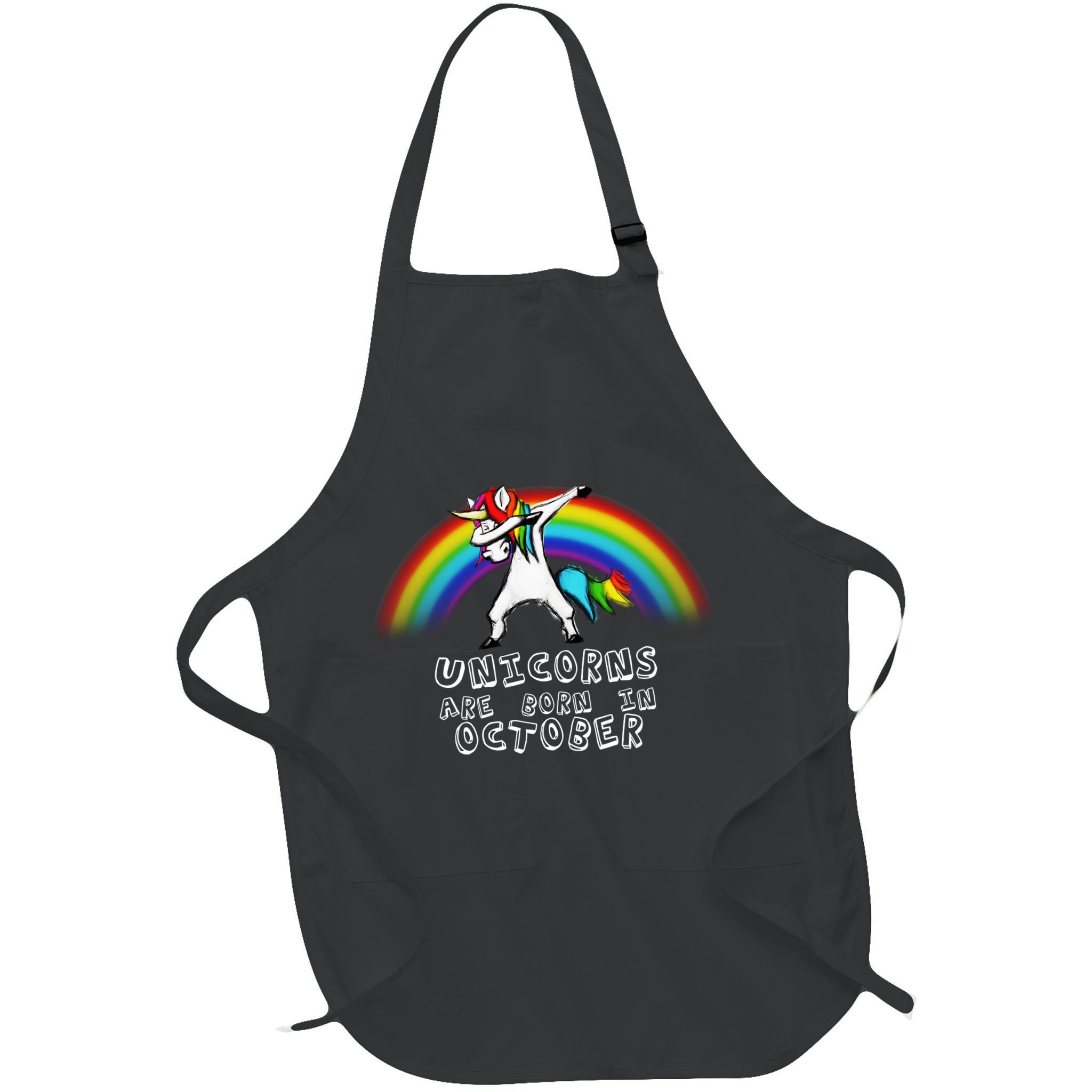 Unicorns Are Born In October Birthday Apron
