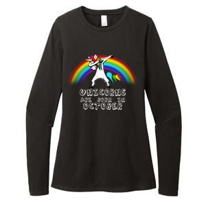 Unicorns Are Born In October Birthday Womens CVC Long Sleeve Shirt