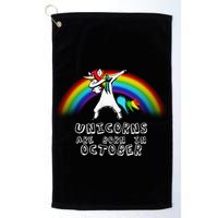 Unicorns Are Born In October Birthday Golf Towel