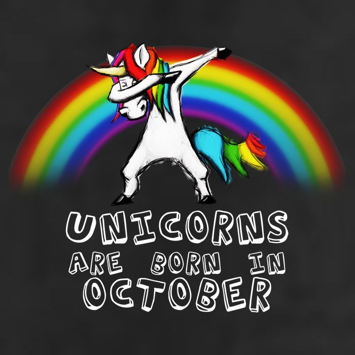 Unicorns Are Born In October Birthday Golf Towel