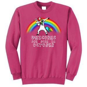 Unicorns Are Born In October Birthday Sweatshirt