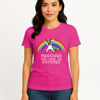 Unicorns Are Born In October Birthday Womens T-Shirt