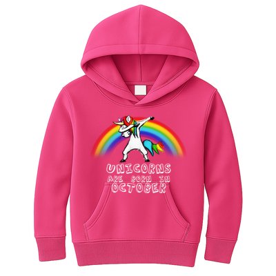 Unicorns Are Born In October Birthday Kids Hoodie