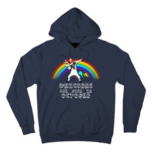 Unicorns Are Born In October Birthday Hoodie