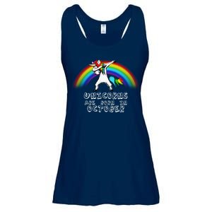 Unicorns Are Born In October Birthday Ladies Essential Flowy Tank