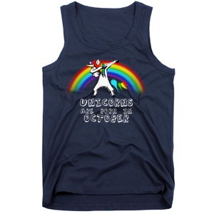 Unicorns Are Born In October Birthday Tank Top