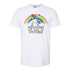 Unicorns Are Born In October Birthday Softstyle CVC T-Shirt