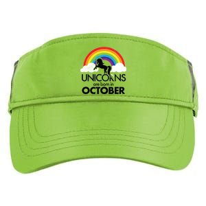 Unicorns Are Born In October Rainbow Retro Adult Drive Performance Visor