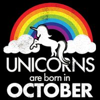 Unicorns Are Born In October Rainbow Retro Doggie Tank