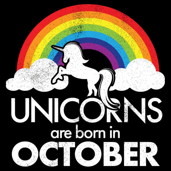 Unicorns Are Born In October Rainbow Retro Backpack