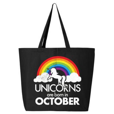 Unicorns Are Born In October Rainbow Retro 25L Jumbo Tote