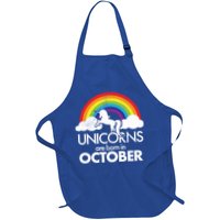 Unicorns Are Born In October Rainbow Retro Apron