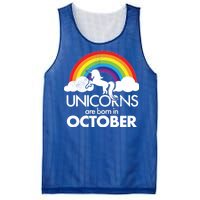 Unicorns Are Born In October Rainbow Retro Mesh Reversible Basketball Jersey Tank