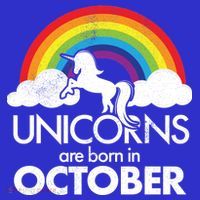 Unicorns Are Born In October Rainbow Retro Tank Top