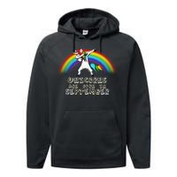 Unicorns Are Born In September Birthday Performance Fleece Hoodie