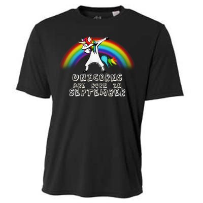 Unicorns Are Born In September Birthday Cooling Performance Crew T-Shirt