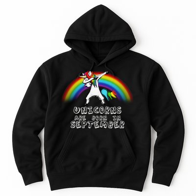 Unicorns Are Born In September Birthday Hoodie