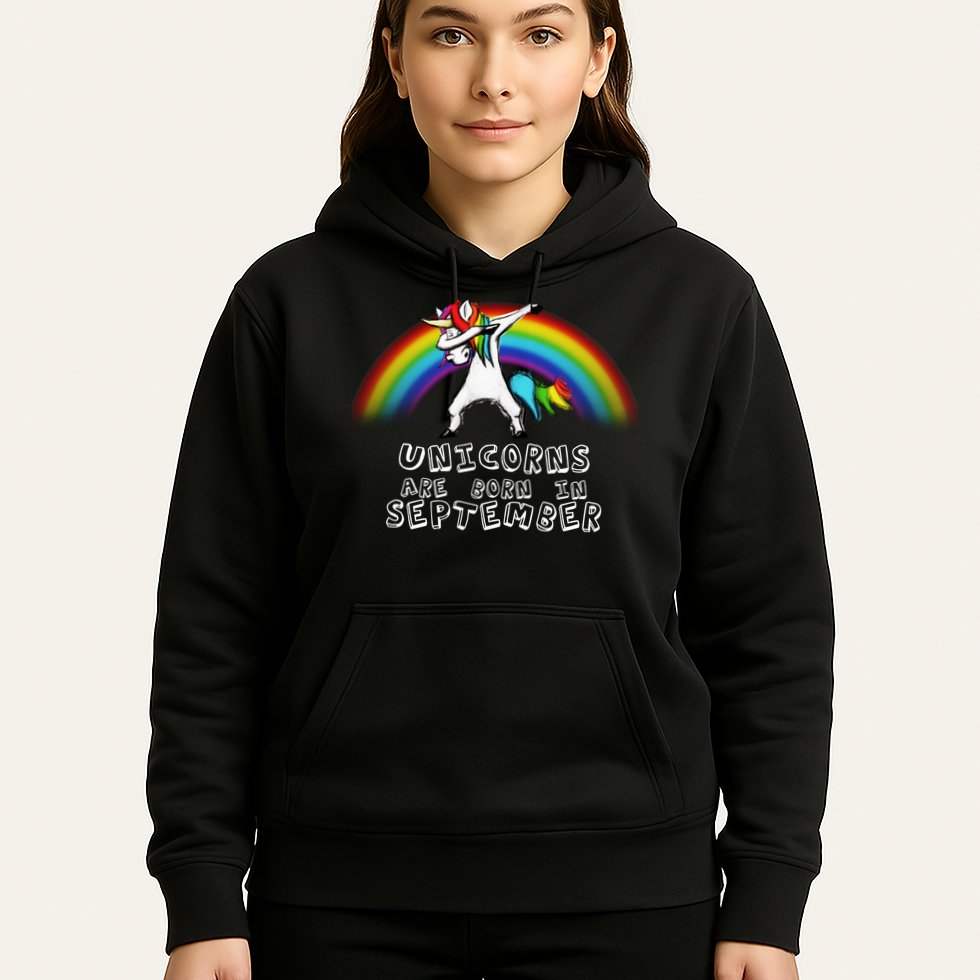 Unicorns Are Born In September Birthday Hoodie