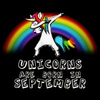 Unicorns Are Born In September Birthday Hoodie