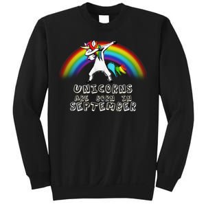 Unicorns Are Born In September Birthday Sweatshirt