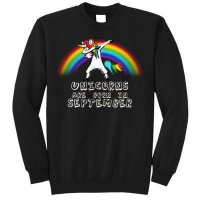 Unicorns Are Born In September Birthday Sweatshirt