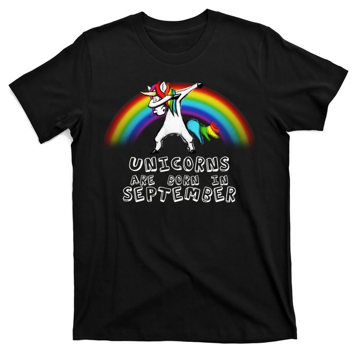 Unicorns Are Born In September Birthday T-Shirt