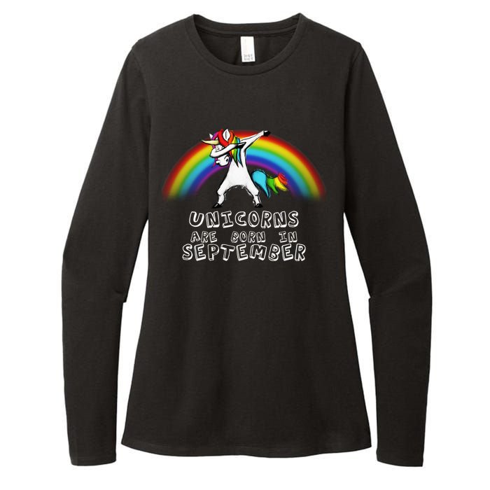 Unicorns Are Born In September Birthday Womens CVC Long Sleeve Shirt