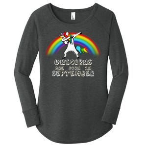 Unicorns Are Born In September Birthday Women's Perfect Tri Tunic Long Sleeve Shirt