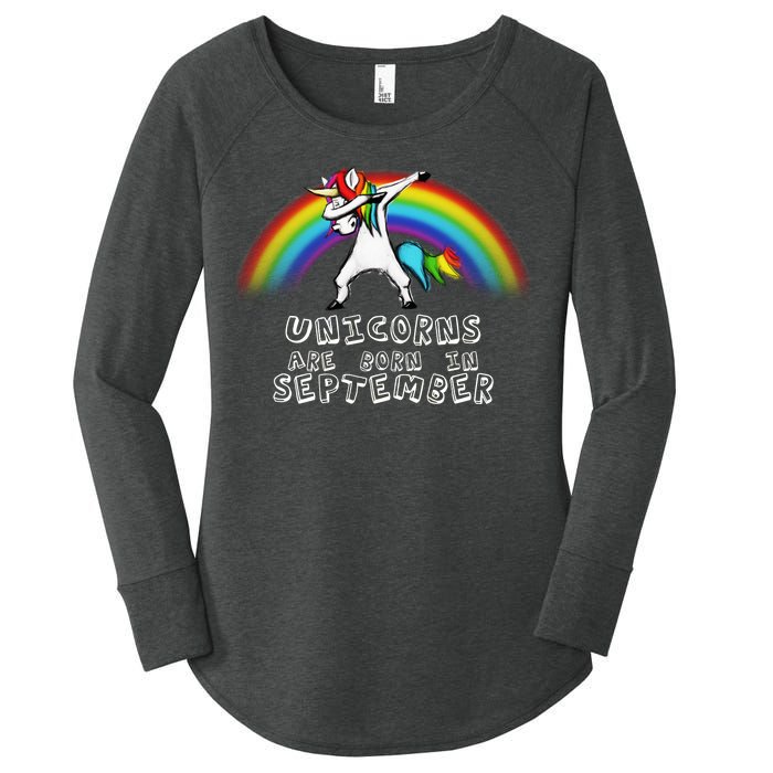 Unicorns Are Born In September Birthday Women's Perfect Tri Tunic Long Sleeve Shirt