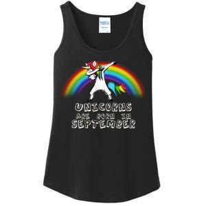 Unicorns Are Born In September Birthday Ladies Essential Tank