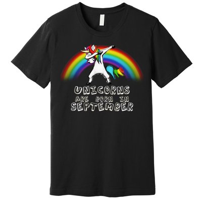 Unicorns Are Born In September Birthday Premium T-Shirt