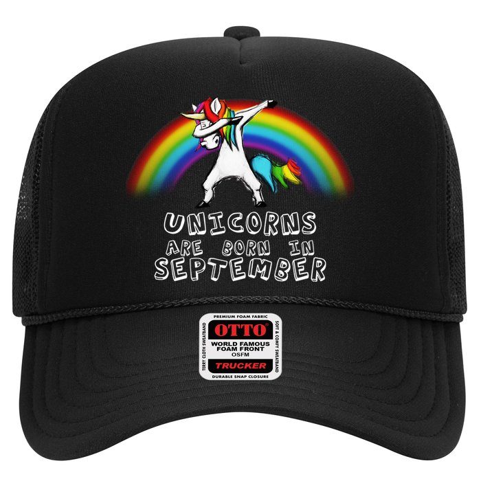 Unicorns Are Born In September Birthday Trucker Hat