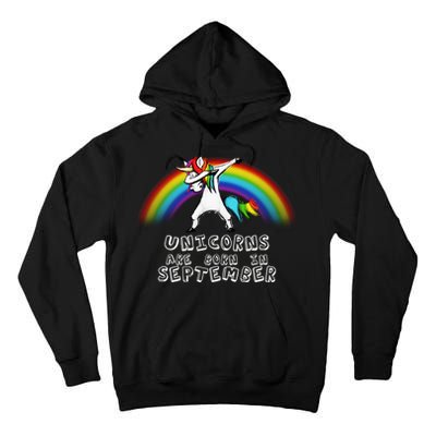 Unicorns Are Born In September Birthday Tall Hoodie